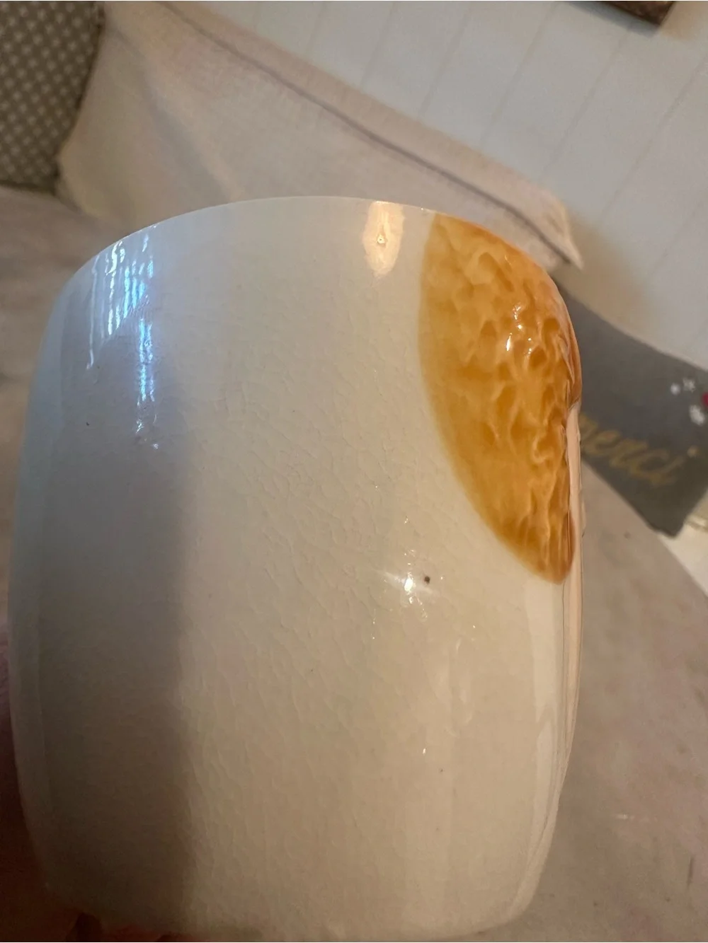 Hand painted Antique Ceramic Face Mug with Woman’s Face Design, “for mom only”
